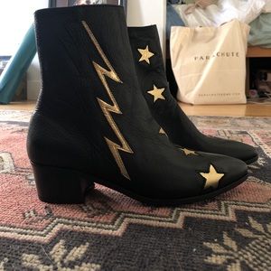 Gold Bolt Booties ⚡️HANDMADE IN NYC⚡️